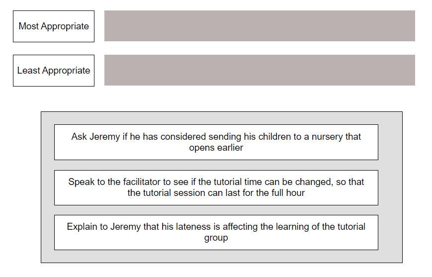 ucat situational judgement practice question answer type2