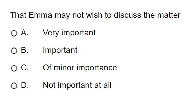 ucat situational judgement practice answer 1